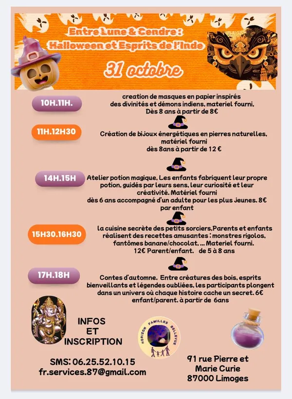 Entre lune et cendres: Halloween et Esprits de l'Inde