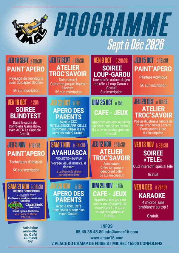 Le programme de rentrée de l’AMAC est là !
