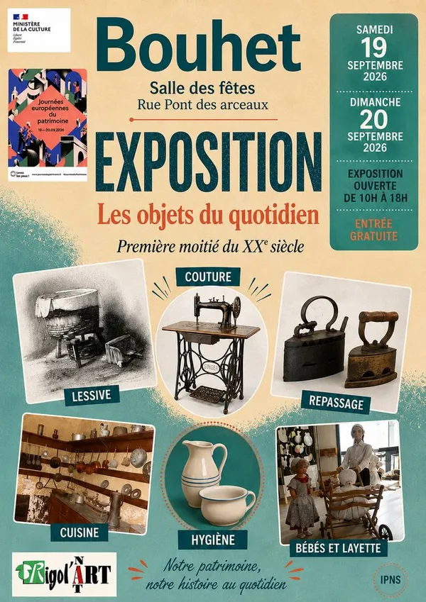 Exposition : objets du quotidien fin XIXe première moitié XXe