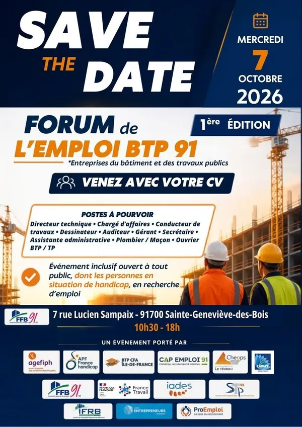Le Forum de l’Emploi du Bâtiment & Travaux Publics 91