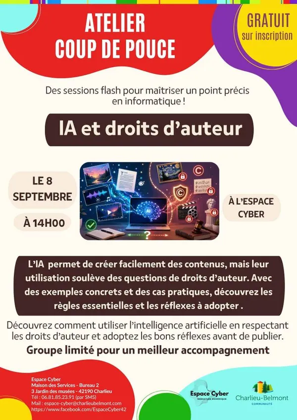 Atelier Coup de Pouce : IA et droits d’auteur