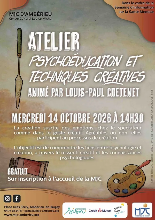 Atelier « Psychoéducation et techniques créatives »