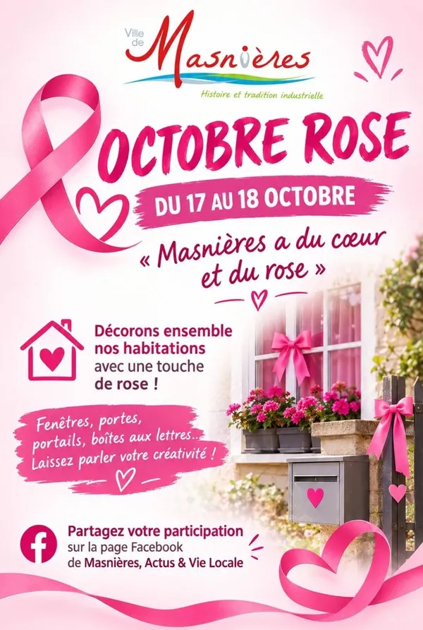 Masnières a du coeur et du rose 🩷🎗️