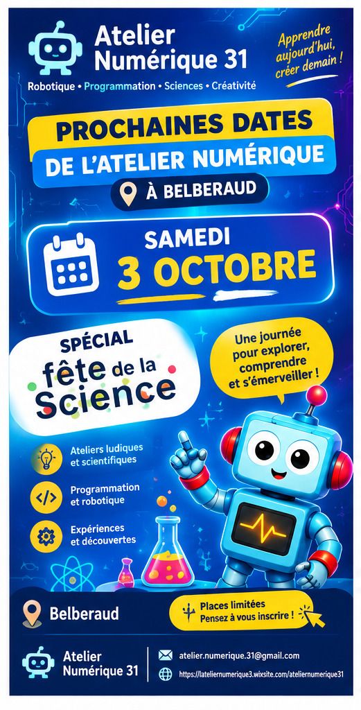 Atelier numérique - Spécial Fête de la Science