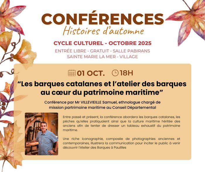 Conférence "Les barques catalanes et l'atelier des barques au cœur du patrimoine maritime"