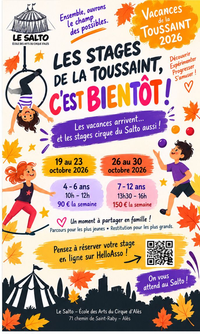 Les vacances de la Toussaint au Salto !