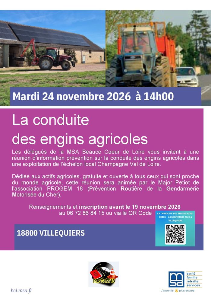 LA CONDUITE DES ENGINS AGRICOLES