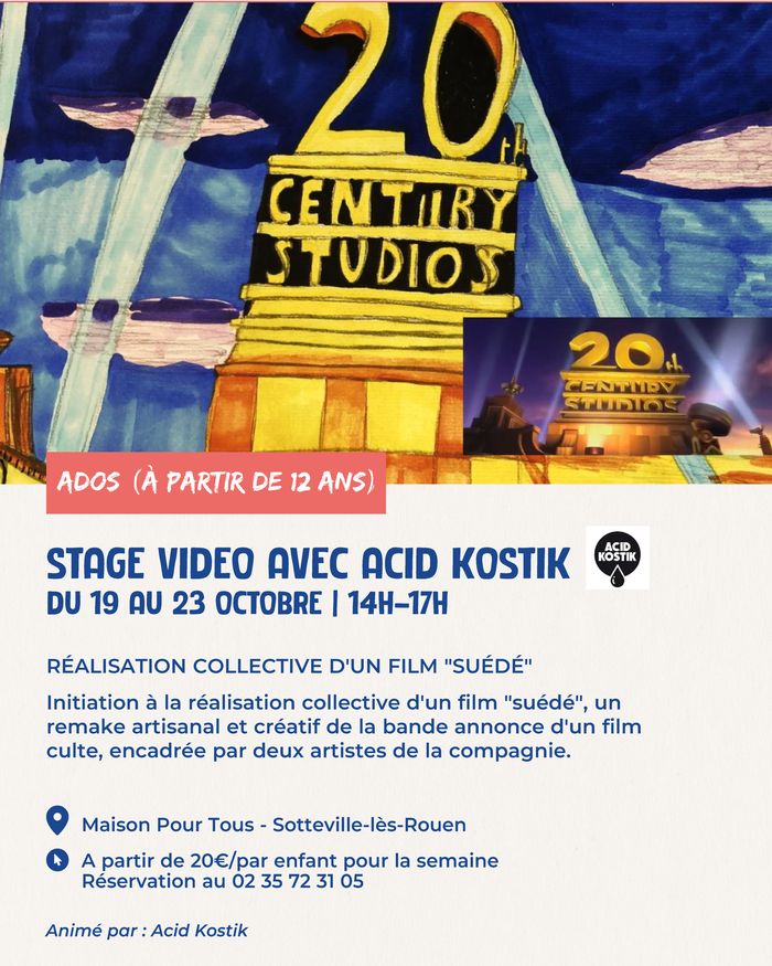 Stage vidéo avec Acid Kostik à la Maison Pour Tous