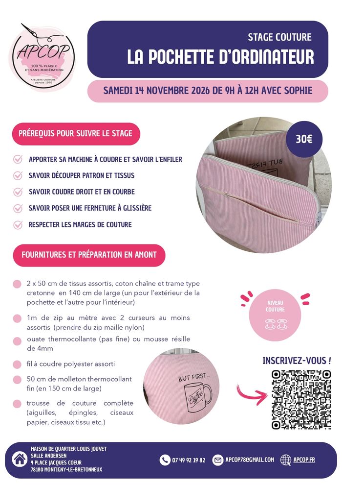 Stage couture " La Pochette d'Ordinateur "