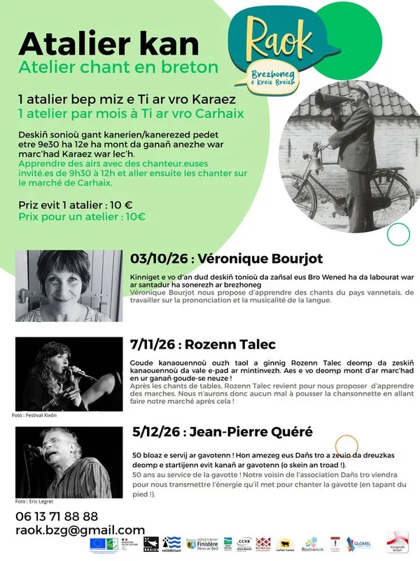 Atelier chant en breton avec Véronique Bourjot