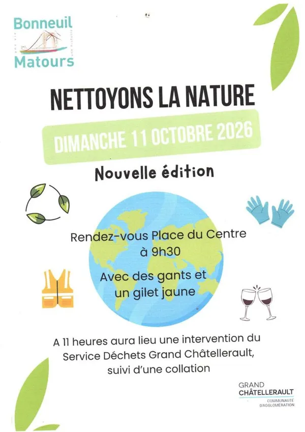 Nettoyons la nature à Bonneuil-Matours