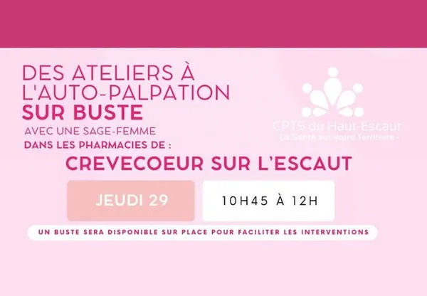 Ateliers à l'auto palpation - Crèvecoeur-sur-L'Escaut 🎀🎗️