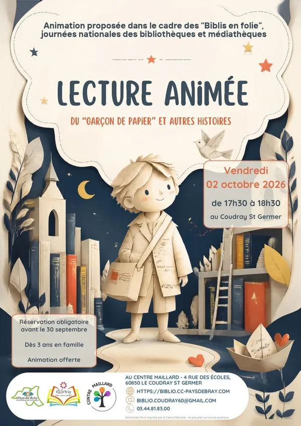 Lecture animée du « Garçon de papier » et autres histoires