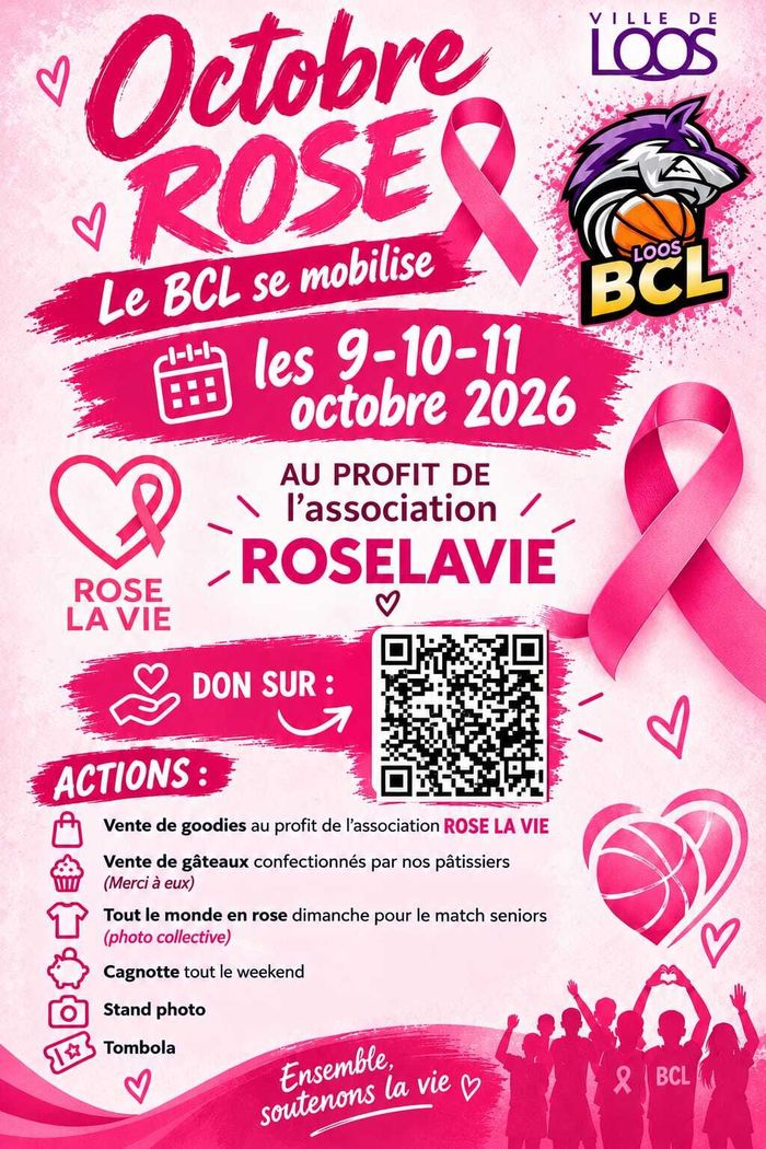 Le Basket Club Loossois se mobilise pour l'association Rose La Vie