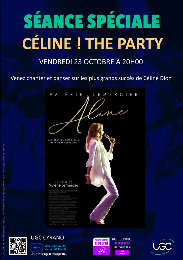 Séance Spéciale Céline ! The party avec un karaoké géant suivi de la projection du film Aline