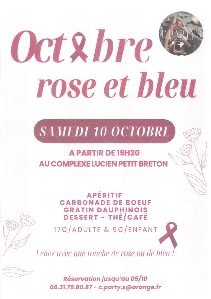 Octobre Rose et bleu : Soirée C'Party's