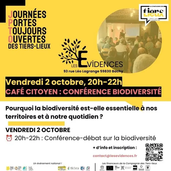 Journées portes toujours ouvertes - Café citoyen : Conférence sur la biodiversité