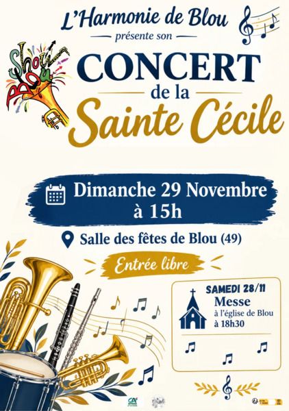 Concert Sainte Cécile Harmonie St Louis Blou