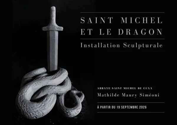 Saint Michel et le Dragon : installation sculpturale