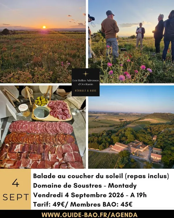 Soirée au coucher du soleil - Domaine de Soustres