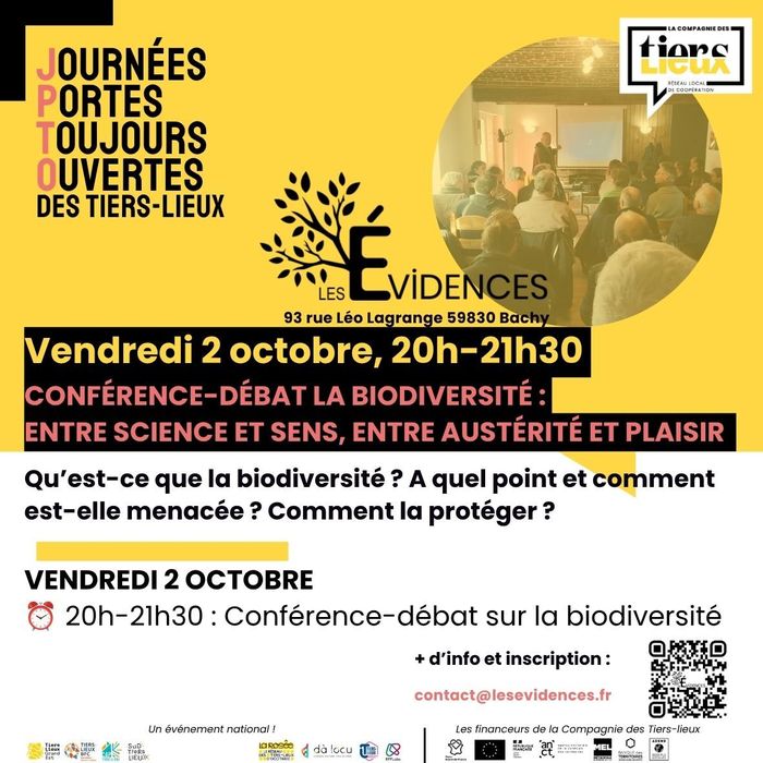 Journées portes toujours ouvertes - Conférence-débat : La biodiversité, entre science et sens, entre austérité et plaisir