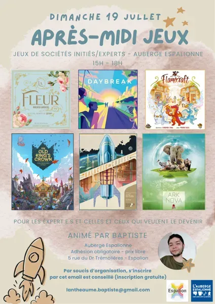 Après-midi jeux de société Initiés/Experts - L' Auberge Espalionne