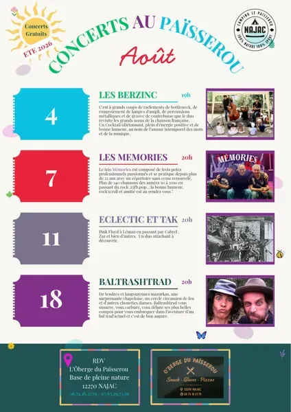 Soirée concert à l'Oberge du Païsserou : Les Berzinc