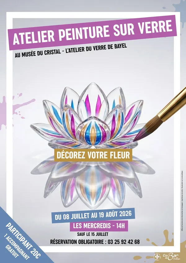 Atelier peinture sur verre - Fleur d'été