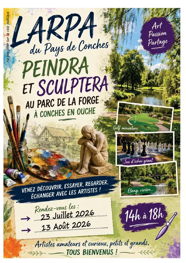 Peindra et sculptera, 23.07 et 13.08.2026