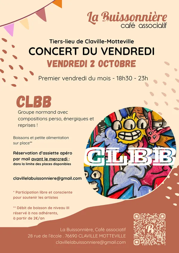 Concert du vendredi à la Buissonnière : CLBB