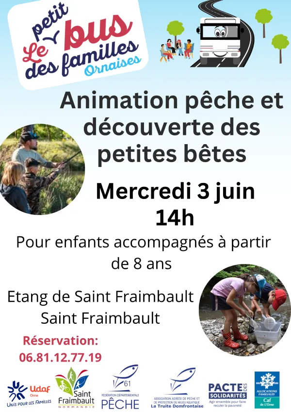 animation pêche et découverte des petites bètes avec le Bus des familles