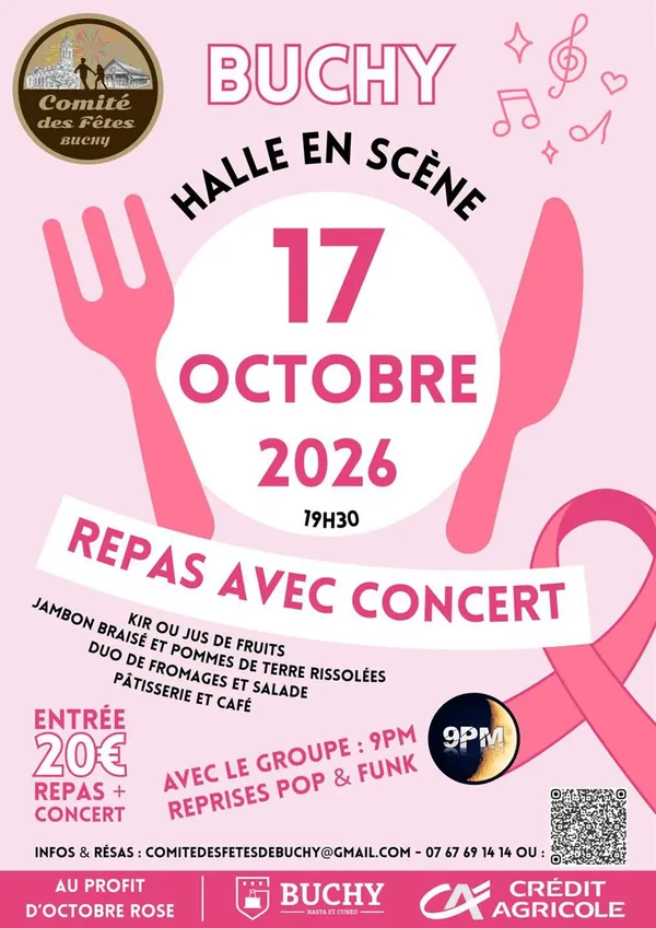 [Octobre Rose] Repas et concert aux Halles en Scène