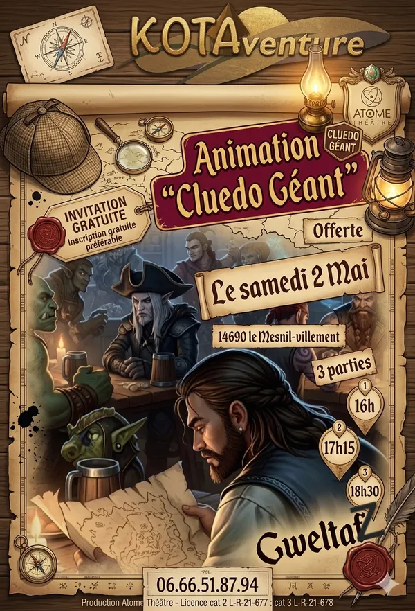 Cluedo Géant : Enquête immersive gratuite !