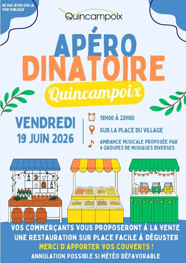 Apéro dinatoire à Quincampoix