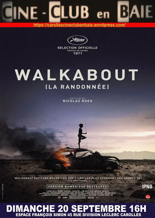Cinéclub en baie présente "Walkabout", film de Nicolas Roeg