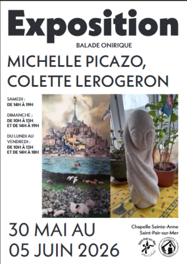 Exposition de Michelle Picazo et de Colette Lerogeron