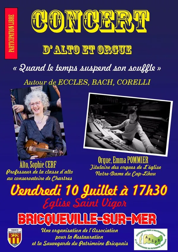 Concert d'alto et orgue "Quand le temps suspend son souffle"
