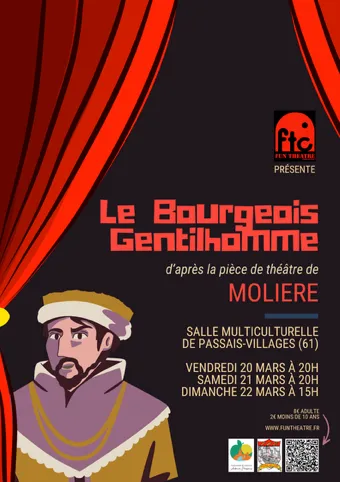 Spectacle : Le bourgeois gentilhomme, une adaptation du texte de Molière