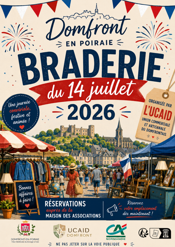 Braderie du 14 juillet à Domfront-en-Poiraie