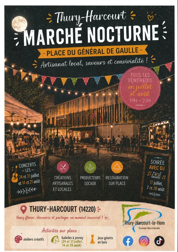 Marchés d'été nocturnes à Thury-Harcourt