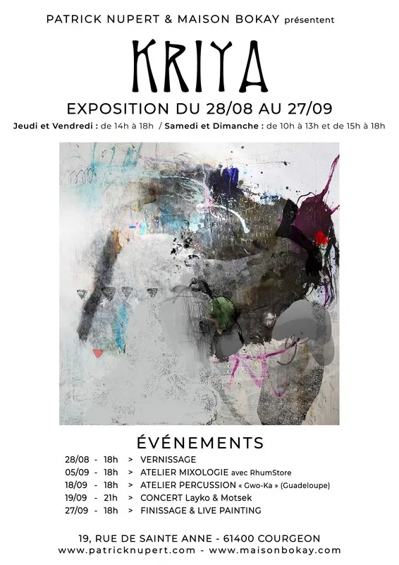 Exposition - Patrick Nupert & Maison Bokay présentent "Kriya"