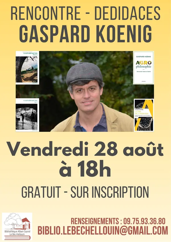Rencontre-dédicaces Gaspard KOENIG
