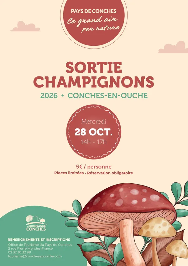 Sortie champignons à Conches, 28.10.2026