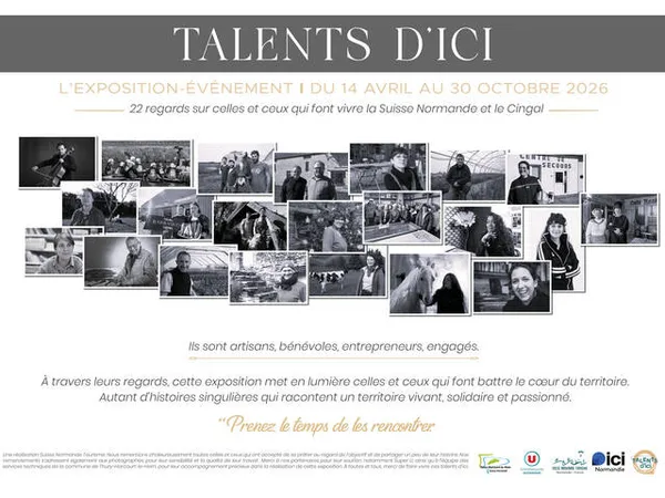 Exposition "Talents d'ici" : 22 portraits de talents de Suisse Normande et du Cingal