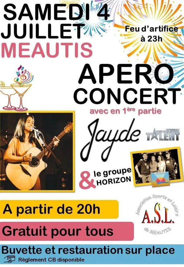 Apéro-concert et feu d'artifice