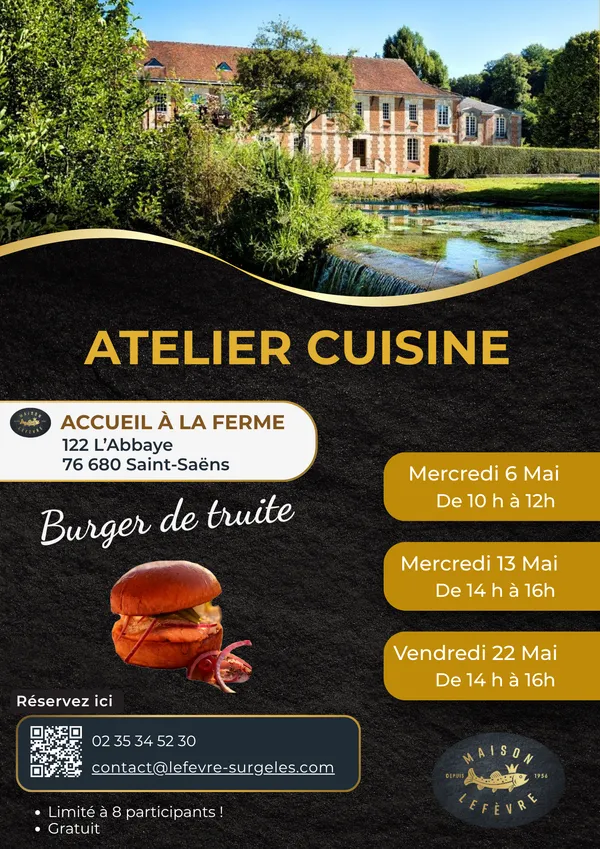 Atelier cuisine : burger à la truite