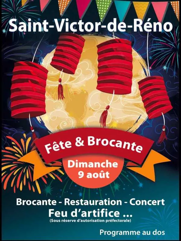 Fête communale, brocante et feu d'artifice
