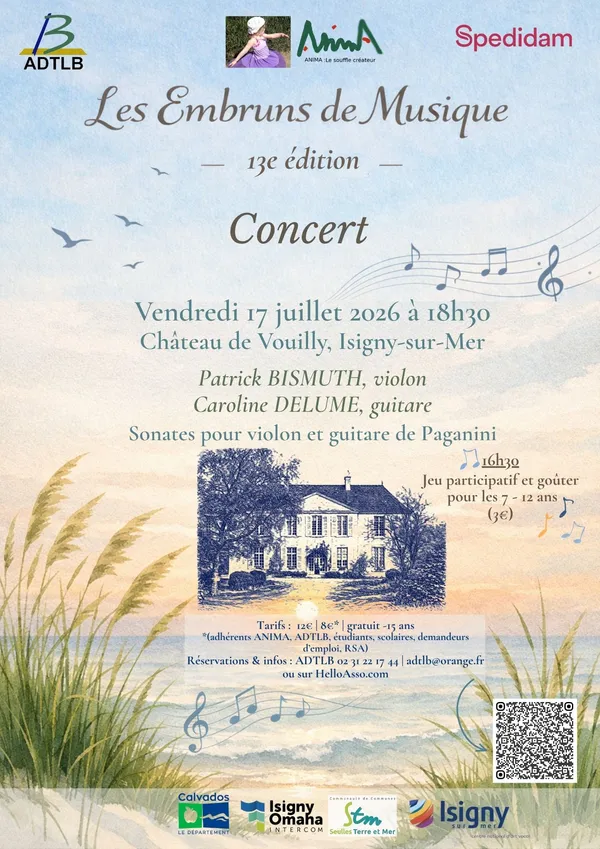 Concert de Patrick BISMUTH, violon et Caroline DELUME, guitare