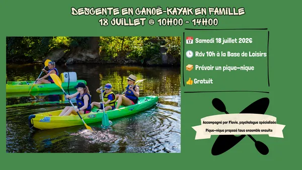 Descente en canoë-kayak en famille