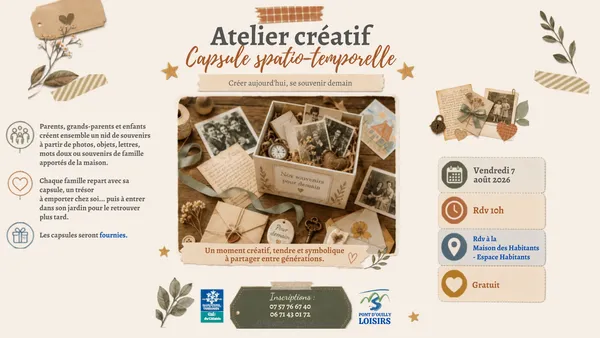 Atelier créatif : capsule spatio-temporelle